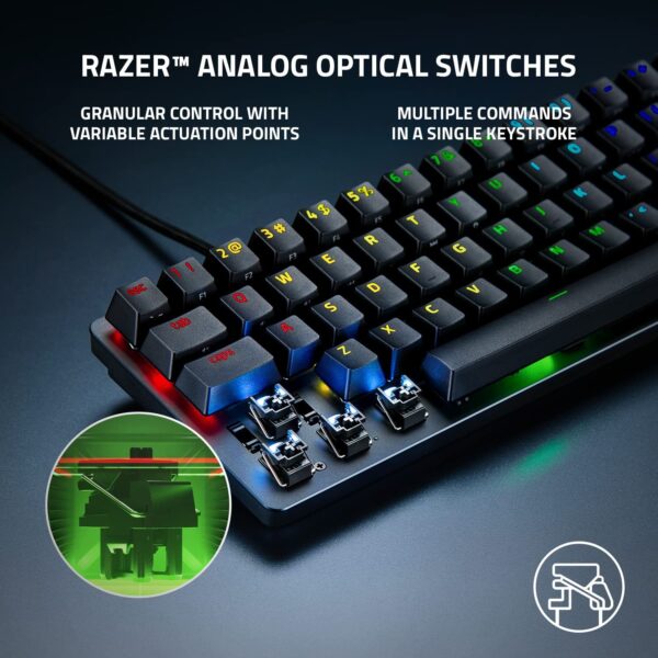 Razer Huntsman Mini Analog - 60% Gaming Keyboard with Analog Optical Switches