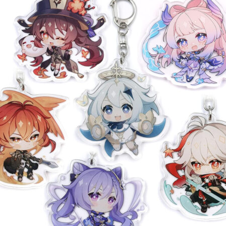 Cute Genshin Impact Character Acrylic Keychain