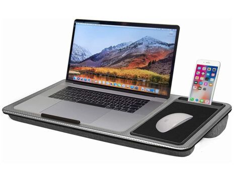 SEFFO Lap Desk / Laptop Stand / Portable Tray With Cushion, Built In Mouse Pad And Phone Holder, Up To 15.6"