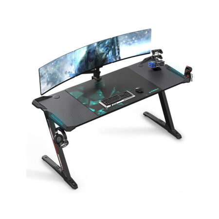 EUREKA ERGONOMIC Z60 Gaming Desk with Led Lights, 153 × 60cm