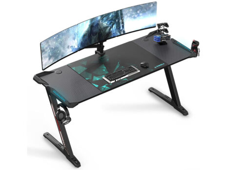 EUREKA ERGONOMIC Z60 Gaming Desk with Led Lights, 153 × 60cm