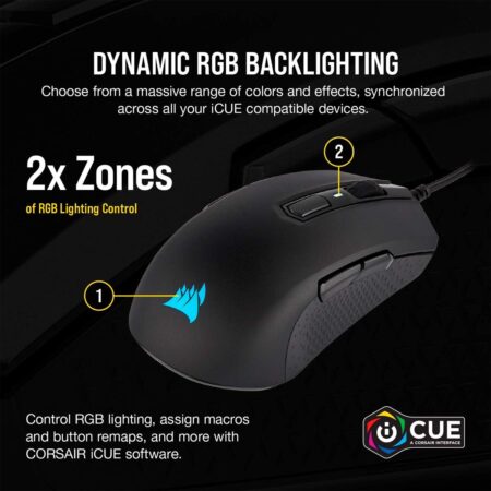 Corsair M55 RGB PRO Ambidextrous Multi-Grip Wired Gaming Mouse