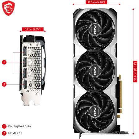 MSI GeForce RTX 4070 TI Ventus 3X Graphics Card