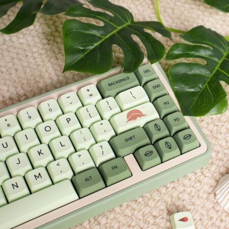 PBT Dye Sub Matcha Mechanical Keyboard Keycaps 