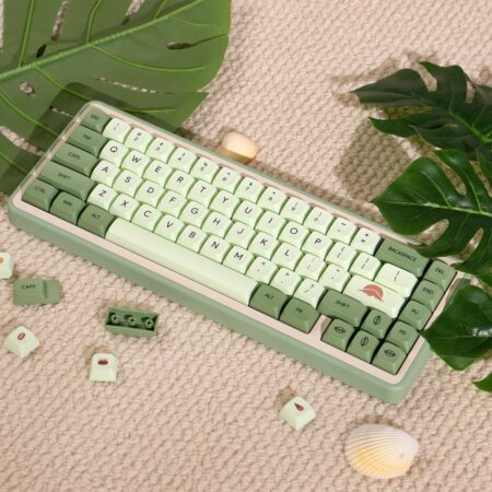 PBT Dye Sub Matcha Mechanical Keyboard Keycaps 