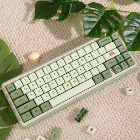 PBT Dye Sub Matcha Mechanical Keyboard Keycaps 