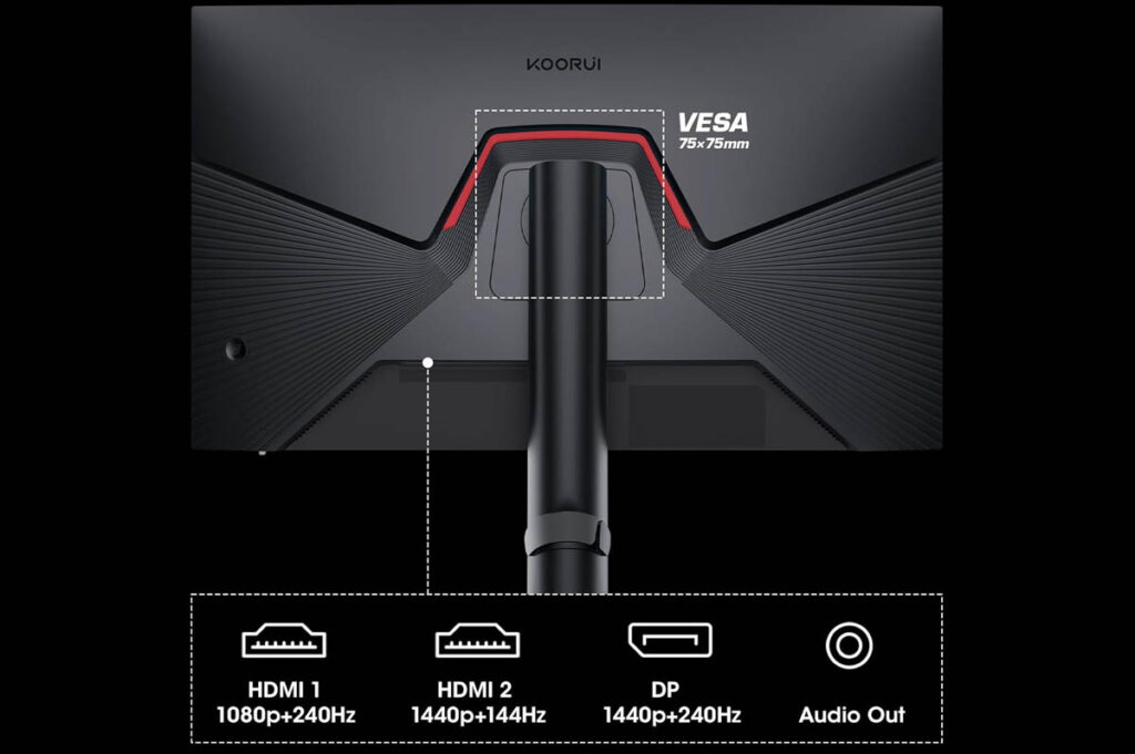 Koorui 27E3QK Gaming Monitor, 240 Hz, 1ms, QHD