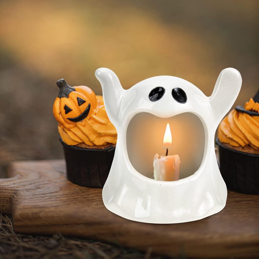 Halloween Ghost Shaped Candle / Tealight / Sweets Holder