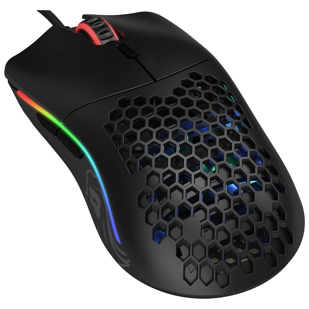 Glorious Gaming Model O Wired Gaming Mouse - 67g Superlight Honeycomb Design, RGB, Pixart 3360 Sensor, Omron Switches, Ambidextrous - Matte Black 