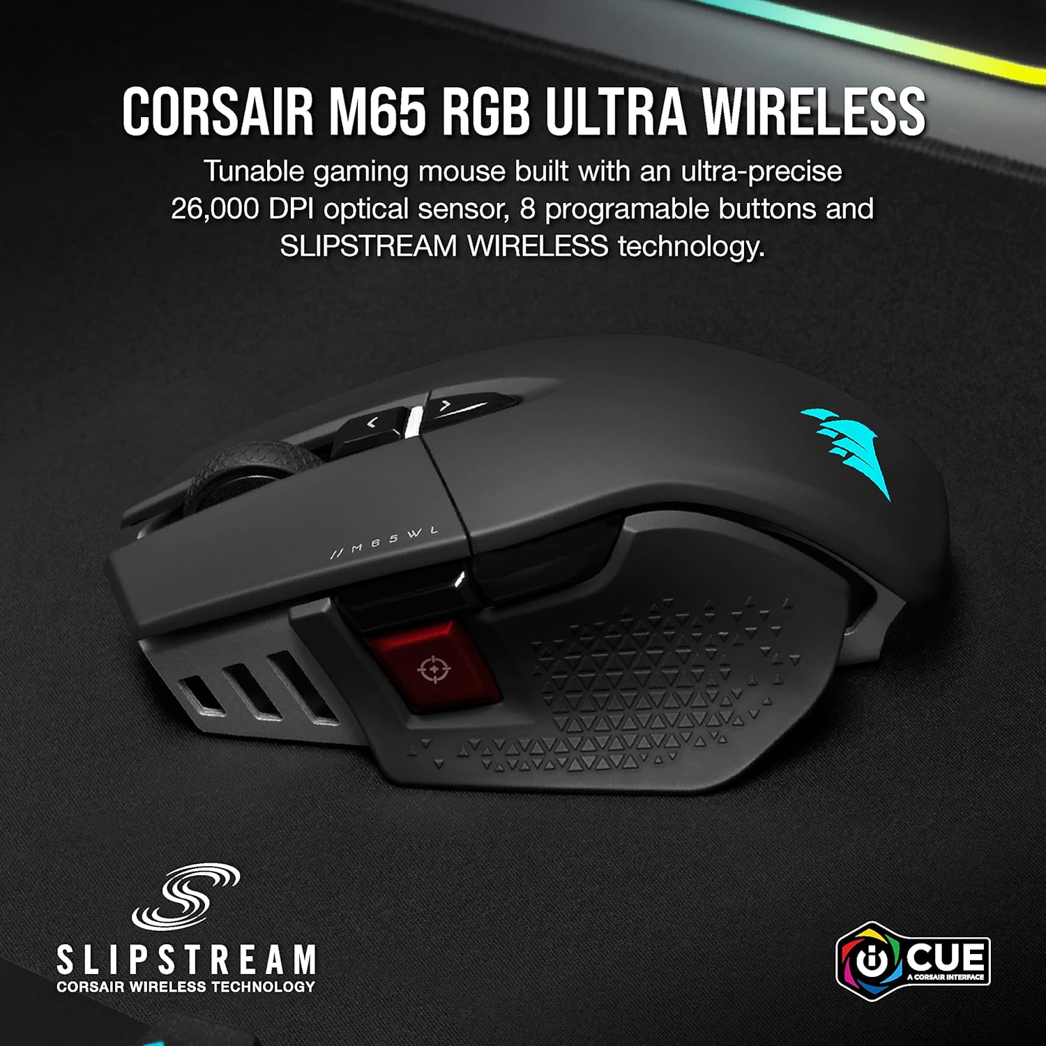 CORSAIR M65 RGB ULTRA WIRELESS Tunable FPS Gaming Mouse