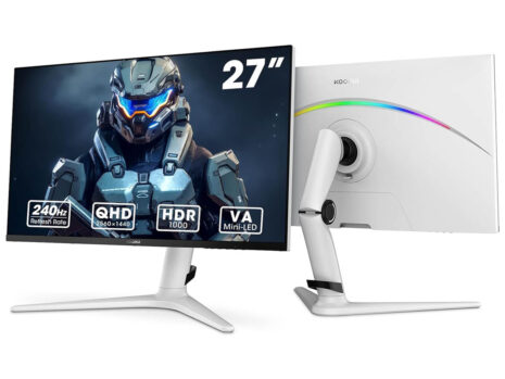 KOORUI GN10 Gaming Monitor – 27 Inch, QHD (2560×1440), 240Hz, White