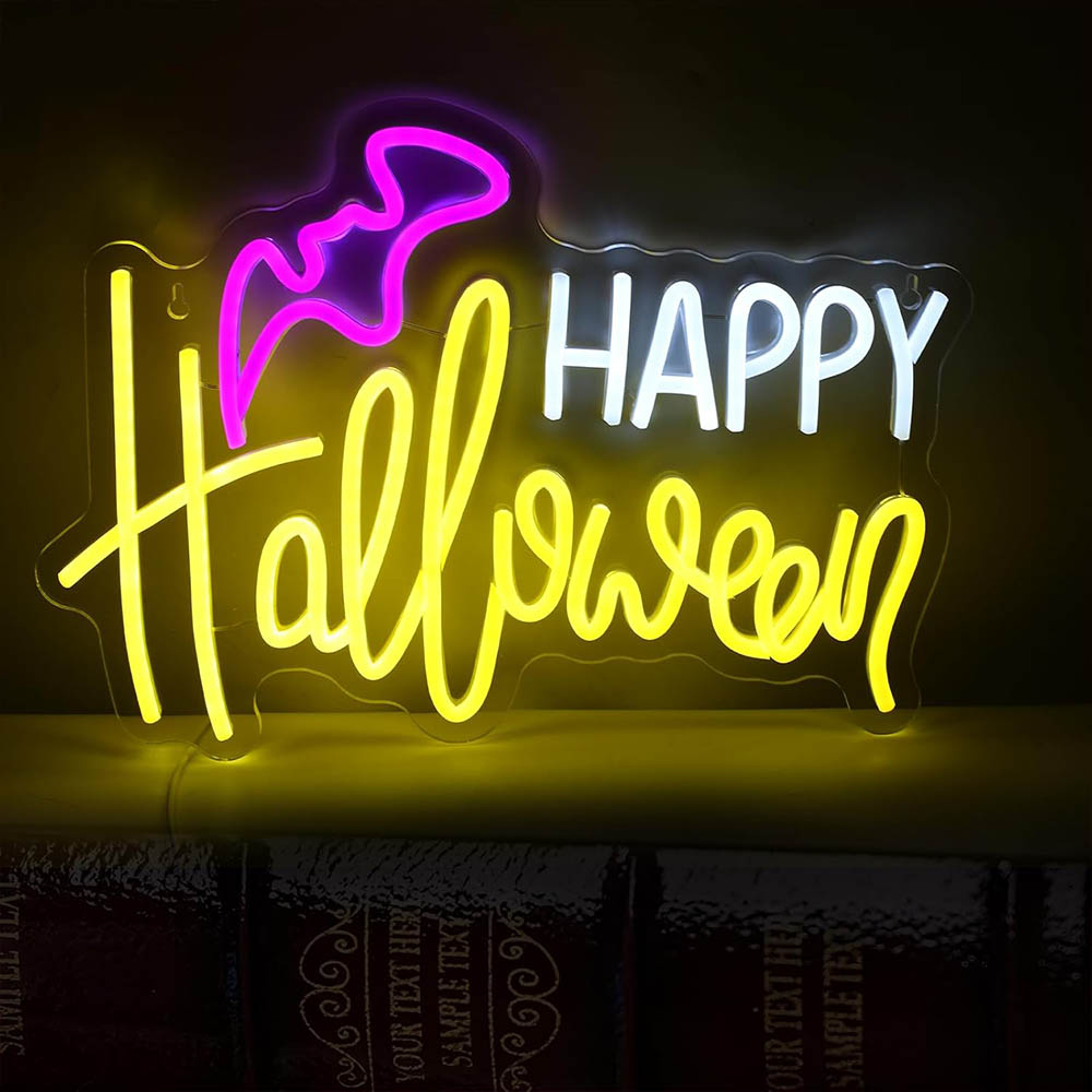 Cool Halloween LED Neon Lights for Your Gaming Room - Happy Halloween Led Neon