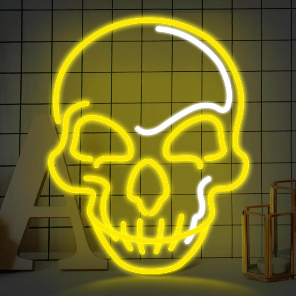 Cool Halloween LED Neon Lights for Your Gaming Room - Skull LED Neon Light