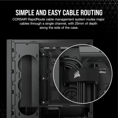 iCUE 5000X RGB Tempered Glass Mid-Tower ATX PC Smart Case - Black