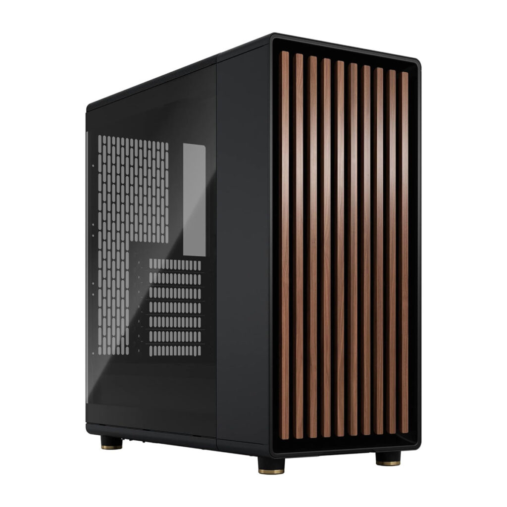 Fractal Design North Charcoal Black Tempered Glass Wood Walnut front ATX Mid-Tower PC Gaming Case