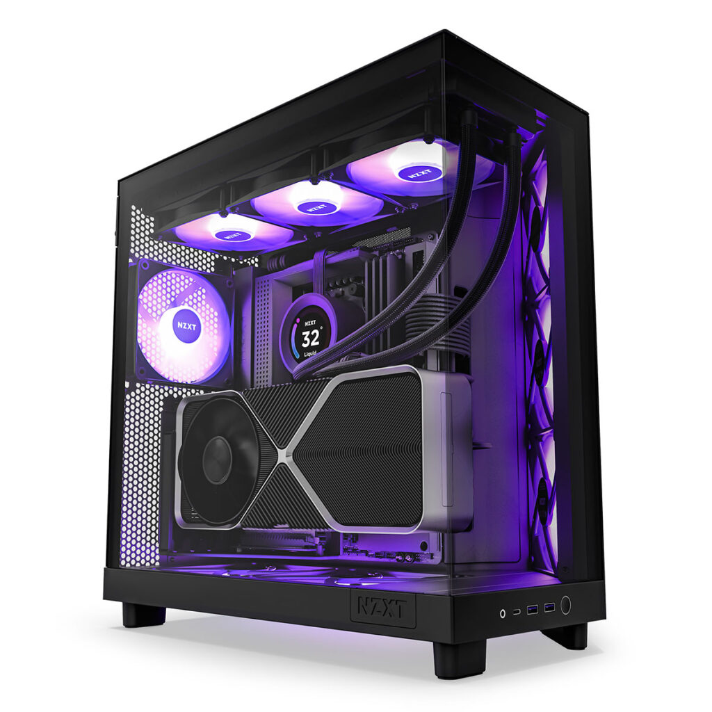 NZXT H6 Flow RGB Mid-Tower PC Case -Black