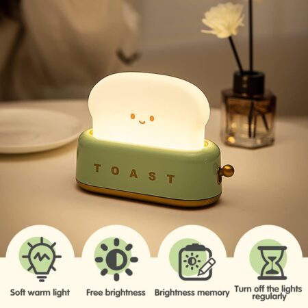 Cute Toaster LED Night Light - Green