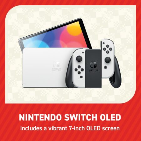 Nintendo Switch - OLED Model (White) + Super Mario Bros. Wonder + Nintendo Switch Online Individual 12-Month (365-Day) Membership