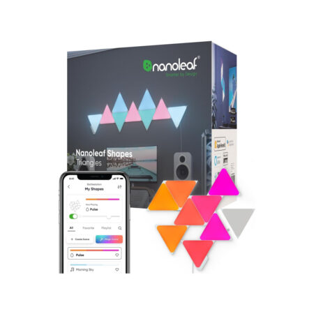 Nanoleaf Shapes Triangles Wall Light Starter Kit, 9 LED Panels