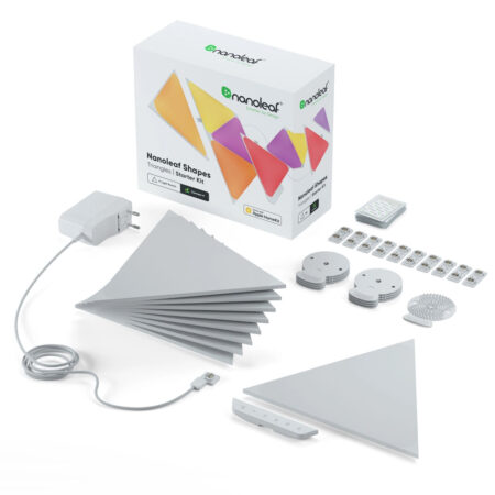 Nanoleaf Shapes Triangles Wall Light Starter Kit, 9 LED Panels