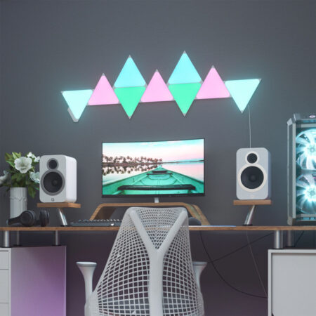 Nanoleaf Shapes Triangles Wall Light Starter Kit, 9 LED Panels