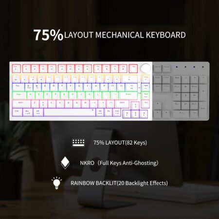 Newmen GM326 75% TKL Hot-Swappable Wired Mechanical Gaming Keyboard