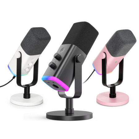 FIFINE AmpliGame AM8 RGB USB/XLR Dynamic Mic for Gaming & Streaming