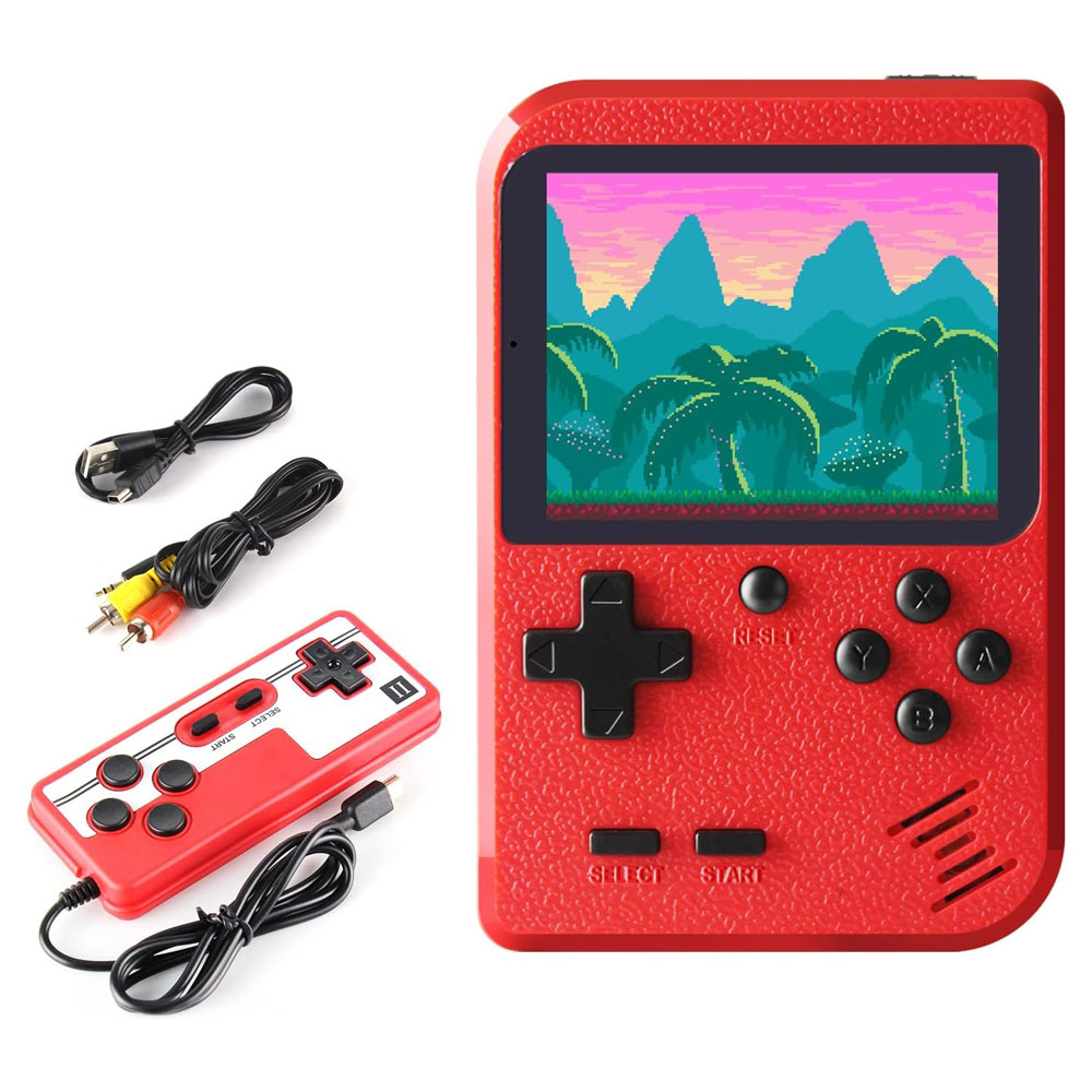 Portable Game Console, Retro Games Console for Kids Adults, 3.0-Inches Screen Handheld Game Console with 500 Classic Games, Supports for Connecting TV & Two Players, Gifts for Boys Girls Adult