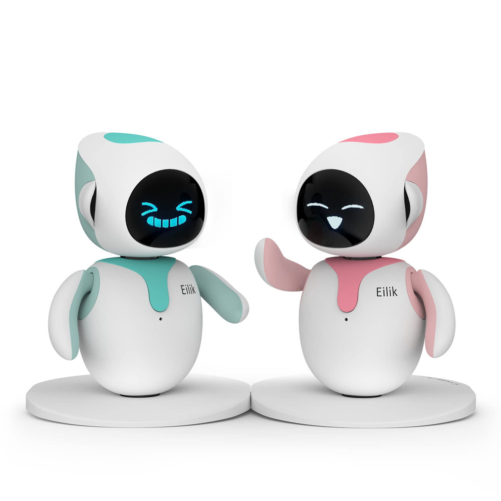 ENERGIZE LAB Eilik - Cute Robot Pets Toys with Abundant Emotions, Your Perfect Interactive Companion at Home or Workspace, Unique for Girls & Boys