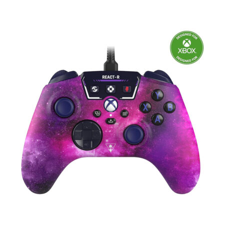 Turtle Beach React-R Nebula Wired Gaming Controller with Audio Controls, Mappable Buttons & Textured Grips for Xbox Series X|S, Xbox One & PC