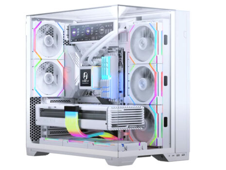 Lian Li O11 Vision Compact ATX Mid-Tower PC Gaming Case – White