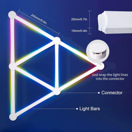 Smart RGBIC LED Wall Light Bars with Music Sync