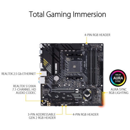 ASUS TUF GAMING B550M-PLUS AMD AM4 (3rd Gen Ryzen™) Micro ATX gaming motherboard